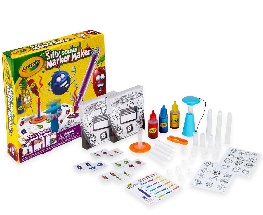 Crayola Marker Silly Scents Marker Scented Marker Pen Coloring Authentic Kit, Drawing, Maker, Set, Book, 747240,