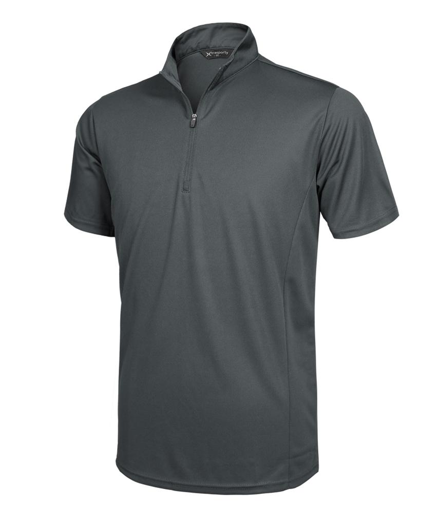EXTRASPORTY Front-Ventilated Men'S Short-Sleeve Zip-Up T-Shirt 5 Colors (Type A)