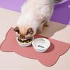 Tapis Gamelle Chien Chat en Silicone Anti-Fuite Facile à Nettoyer Napperon Adapté aux Stations Plats