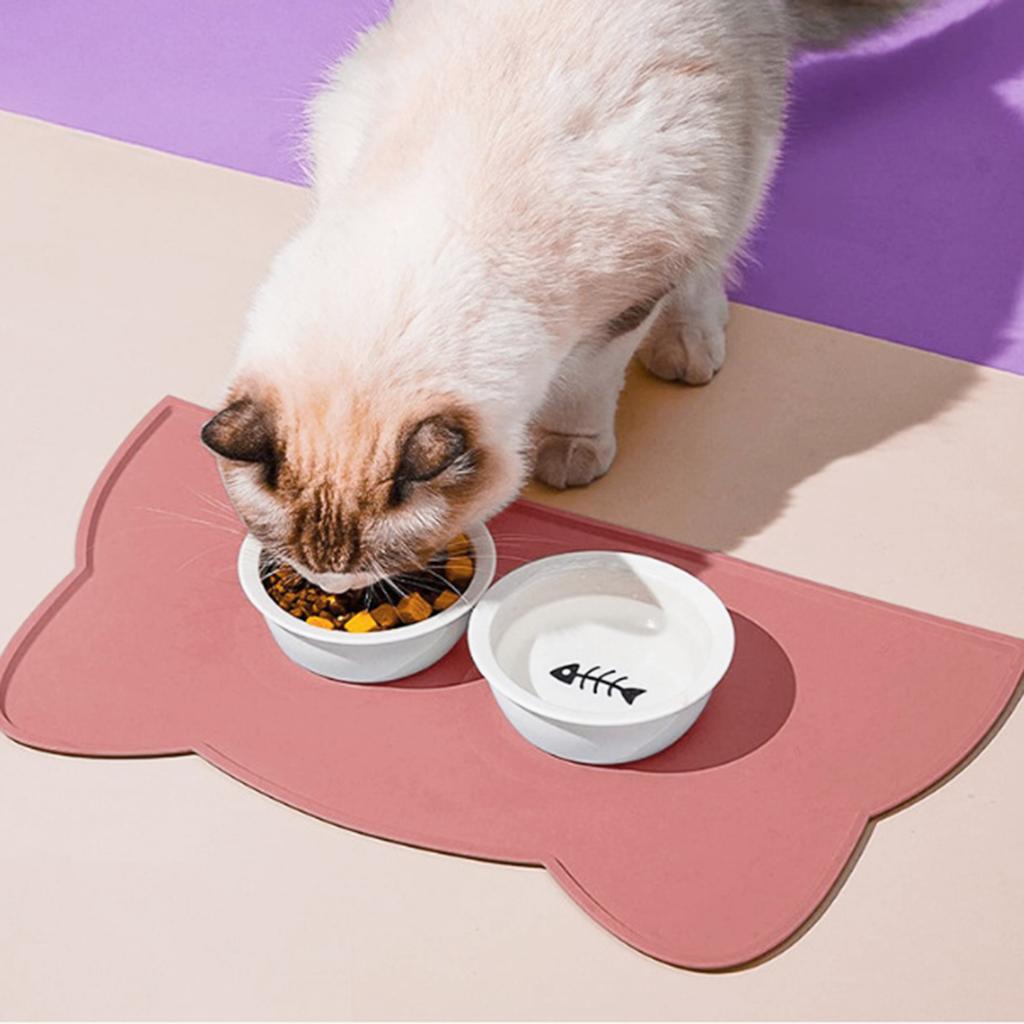 Tappetino in Silicone per Ciotola Cane Gatto Anti-Perdita Facile da Pulire Tovaglietta Adatto per Stazioni Piatti