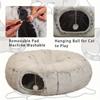 Set of 2 Plush Cat Bed Warm Foldable Cat House Detachable Tunnel Cat Nest Pet Cat Tunnel Washable Cute Pet Bed