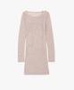 Plack Woman String Detail Layered Dress Beige