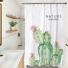 LISM Green Plant Digital Print Shower Curtain