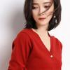 Women's Solid Color Fashion V-neck High-end Knitted Cardigan Short Style, 2025 Spring and Autumn New Women's Korean Long-sleeved Top