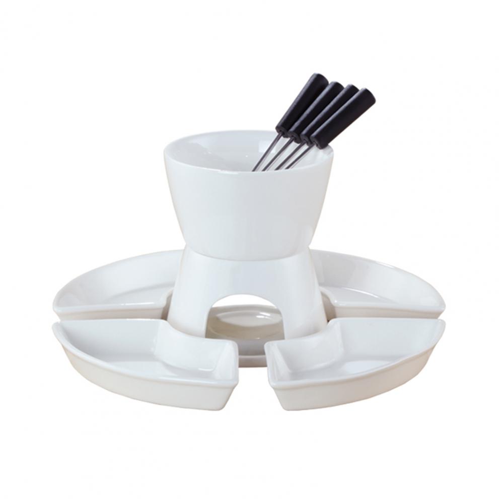 Melt Hot Pot Bowl for Cheese Elegant Fondue Set Elegant Ceramic Fondue Butter Warmer Set for Chocolate Cheese Caramel for Even