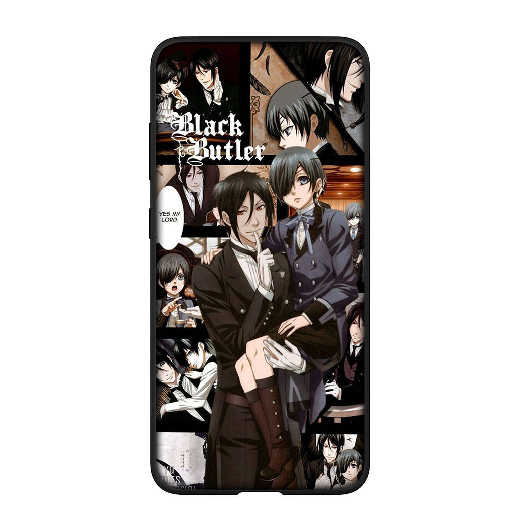 Phone Case for Samsung Galaxy S25 S24 S23 iPhone 16 15 Xiaomi Redmi Note 14 13 12 16E X 8 11 Pro Max OPPO Moto Huawei A05 A16 Anime Black Butler Cover