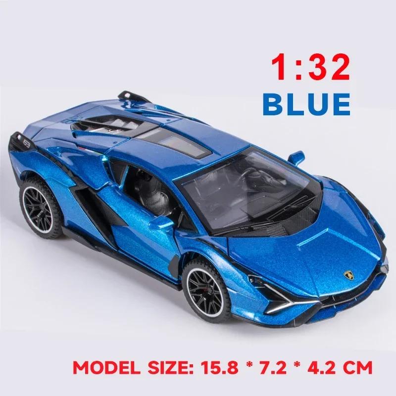 1:32 Porsche 911 GT3 RS Lamborghinis Sian Pagani Huayra Dodge Challenger SRT Apollo Sound and Light Children Toy Gift