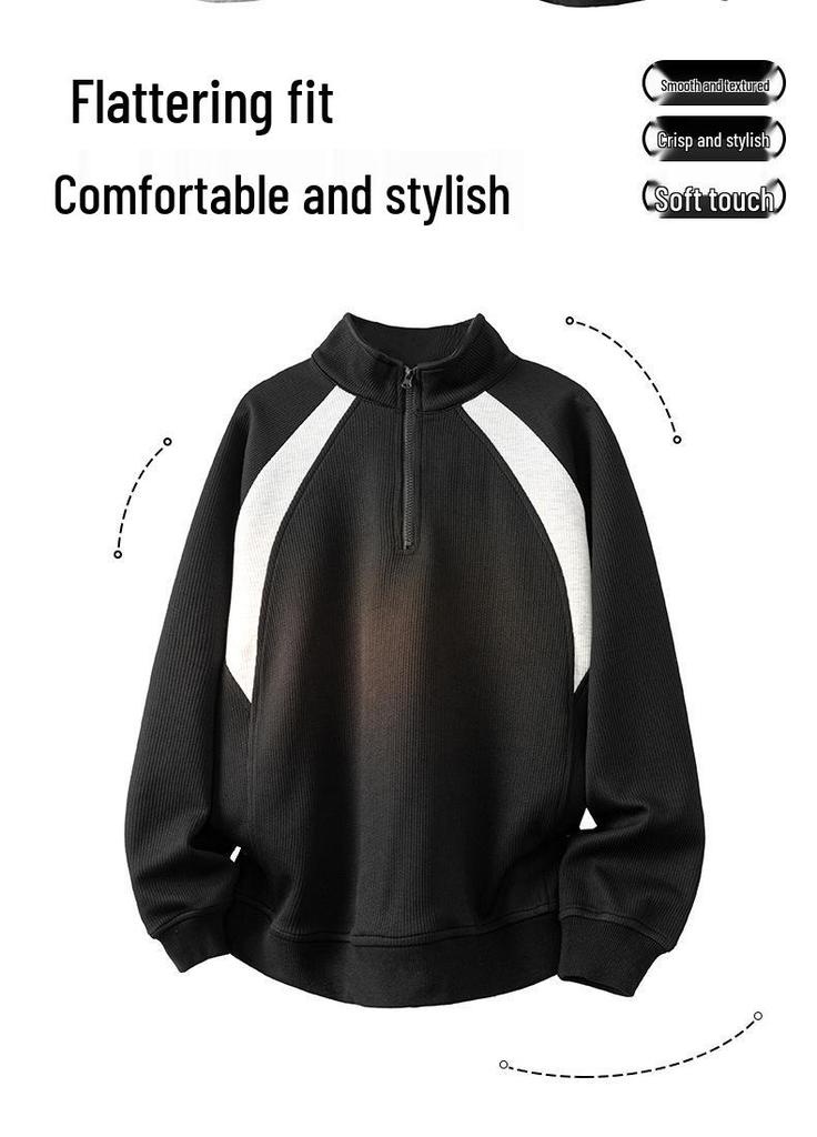 Men's 2025 Spring/Autumn Sports Suit: Trendy Zipper Hoodie & Long Pants Set