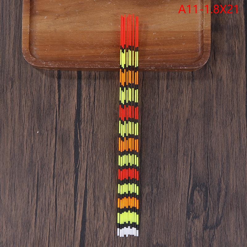 YY999 10Pcs/Lot Drift Tail Fishing Float Top DIY Hollow Bold Tails Floats Buoy Tackle Accessory Eye Catching Fishing Float