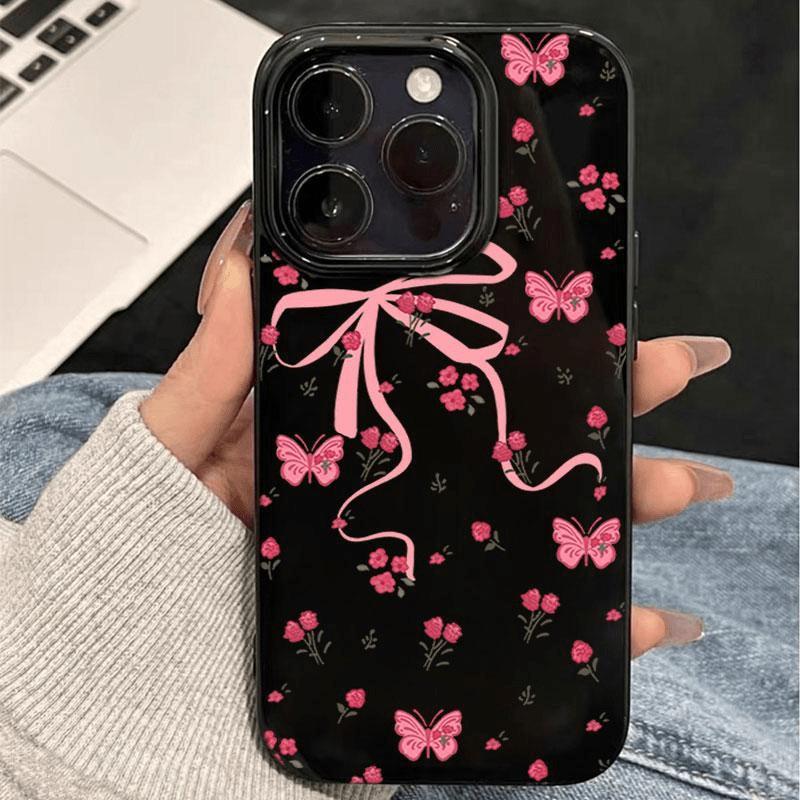 Pink Bow-shaped Soft Case for Apple IPhone 17 Pro Max, A Niche Phone Case for IPhone 16, 14, and 13
