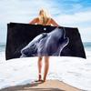 Wild Animal Wolf Moon Print Beach Towels for Adult Kids Quicky-dry Bath Towel Large Sport Animals Towels Surf Camping Blanket