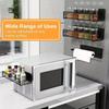 Magnetic Spice Rack for Refrigerator, Moveable Spice Organizer, Strong Magnetic Storage Fridge Organizer with Paper Towel Holder
