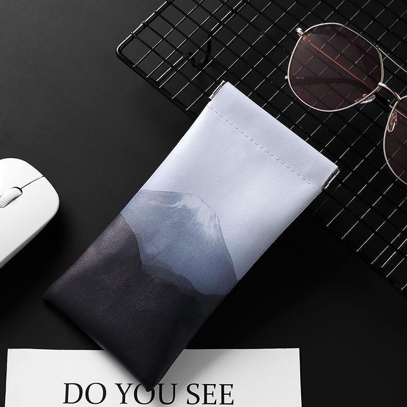 Fashion Pu Leather Sunglasses Bags Portable Soft Coins Lipsticks Storage Case Pouch High-Grade Waterproof Eyewear Mini Bag