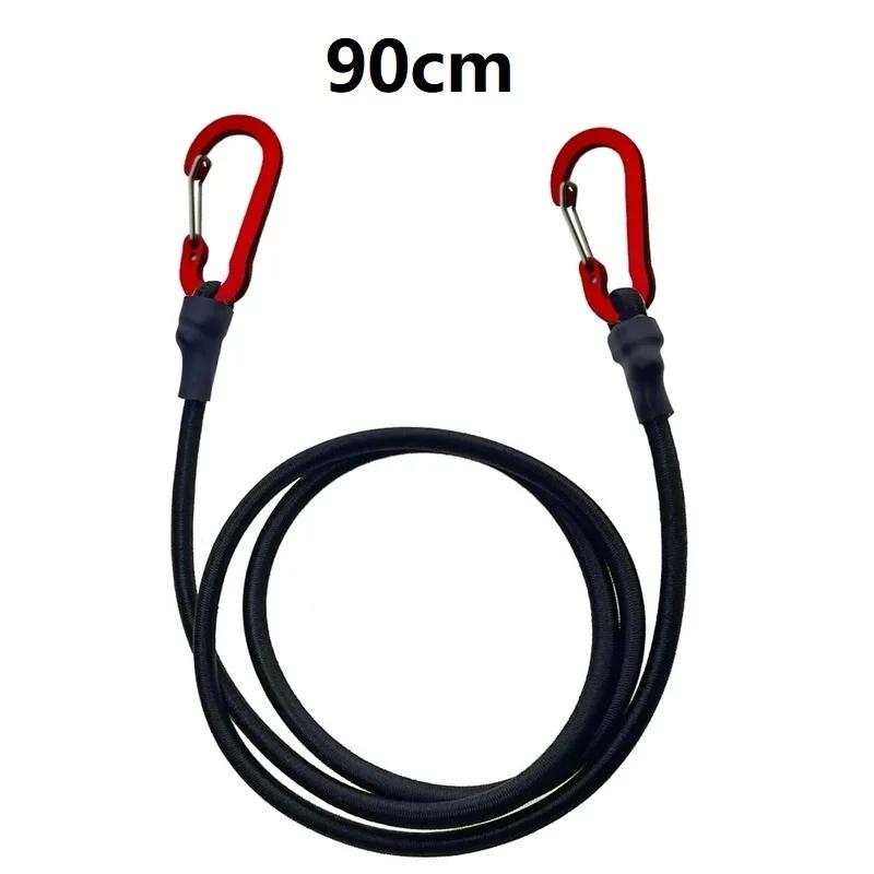 

1Pcs Camping Accessories Heavy Duty Bungee Cord Elastic Tie Strap String Carabiner Hooks Kayak Cycling Luggage Packing Ropes