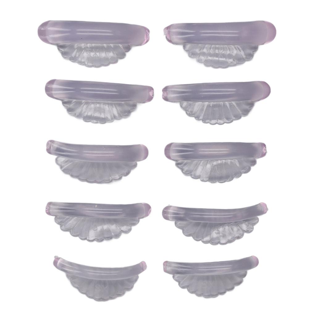 5 perechi Roz Shell Bigudiuri pentru Lifting Gene Siliconic Moale Extra Lat Instrumente Auxiliare Pad Autoadeziv pentru Ondulat Gene pentru Machiaj Salon de Frumusețe