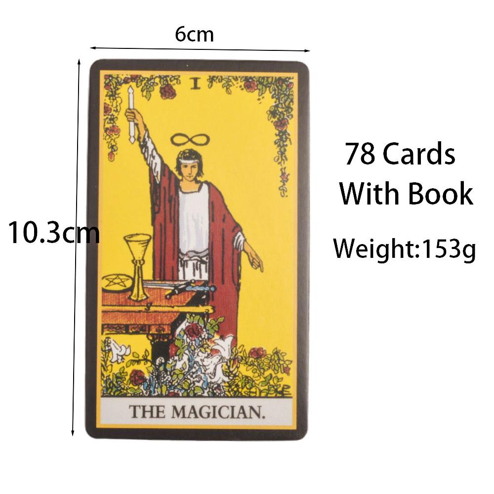 Black Classic Tarot Cards Deck 78pcs Fortune-Telling Game for Family Gatherings Board Games