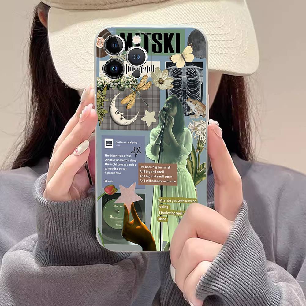 Singer M-Mitski For IPhone 17 16 15 14 13 12 11 Pro Max Plus Mini Funda For Transparent Cover