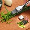 Kitchen Shred Silk The Knife, Stainless Steel Chopped Green Onion Knife, Curved Handle Design, Food Speedy Chopper Green Onion