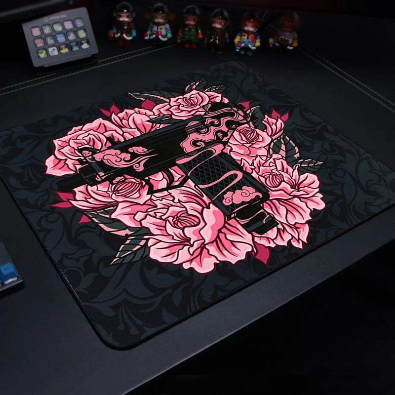 Anime Mouse Pads 45X40CM Small Mouse Pad Control E-sports Tiger Gaming Laptops Mousepad Gamer Carpet Keyboard Mat Desk Protector