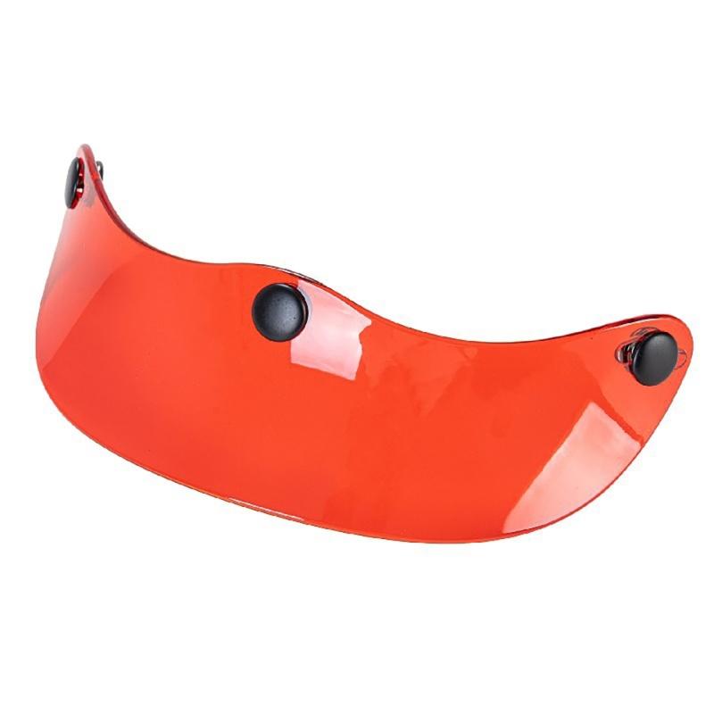 Motorradhelme im Vintage-Stil mit 3 Druckknöpfen, Visiere, Sonnenschutz für Outdoor-Abenteuer, Sport, Sonnenschutz, Motorradzubehör
