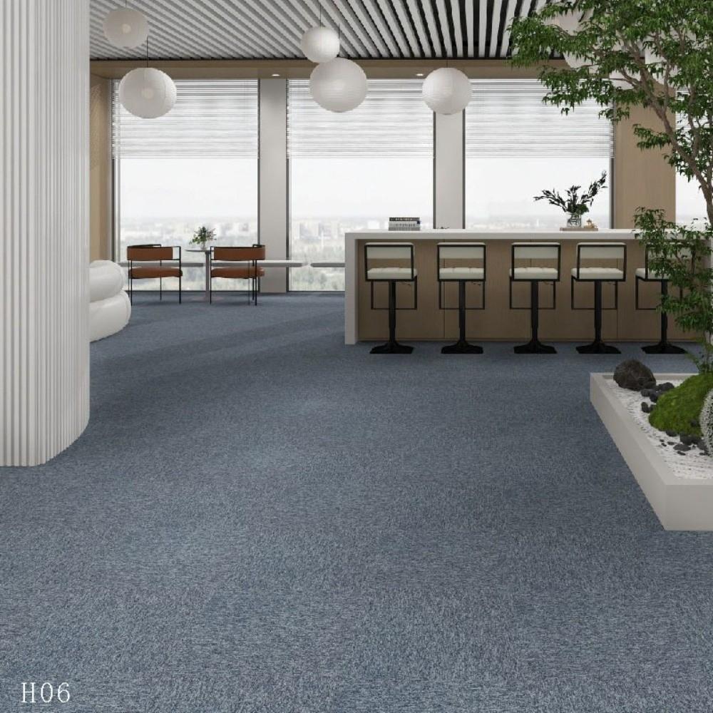 4pcs with Glue Square Patchwork Carpet 50cmX50cm Office Floor Mute Rug  Kitchen Living Room