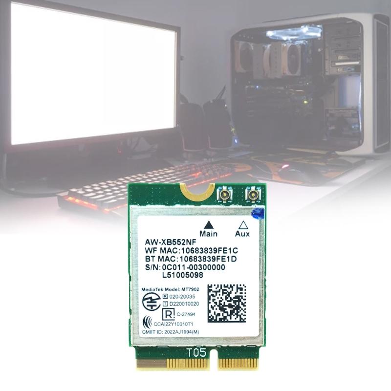 WLAN-Karte WiFi6E MT7902 AW-XB552NF 2.4/5/6Ghz Drahtloser Netzwerkadapter BT5.2 2.4G-300M 5G-1200M 6G-2400M