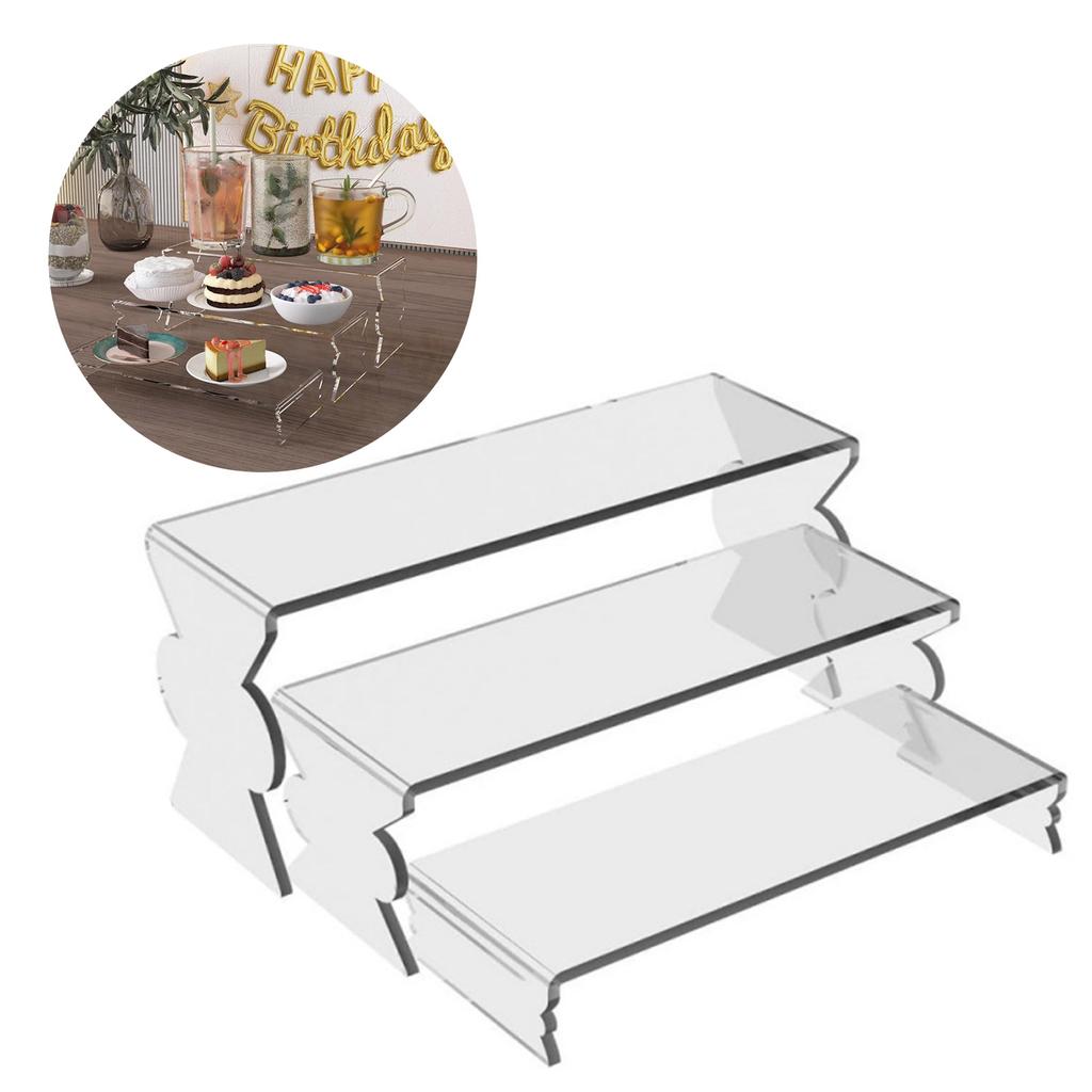 Cosmetics Clear Storage Rack Transparent Acrylic Display Stand for Anime Figures Easy Installation Statues Organizer