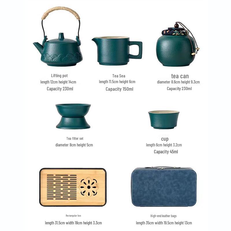 Ceramic Travel Tea Set Gift Box