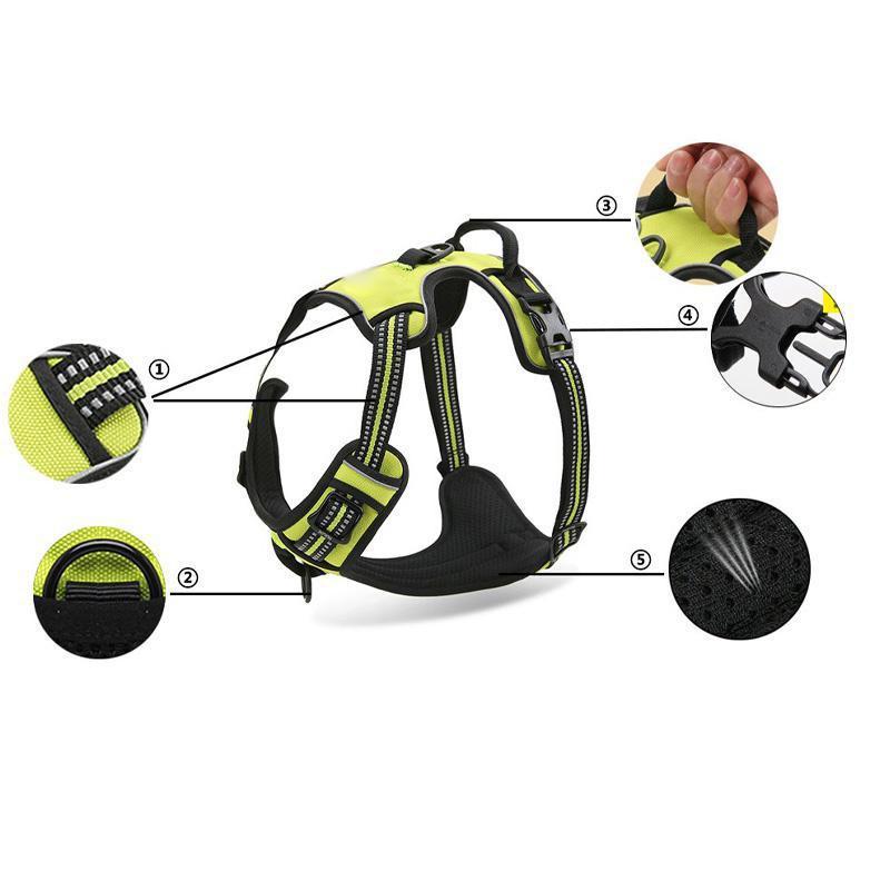S-XL Dog Harness Dog Harness No Pull Breathable Reflective Pet Harness Vest for Small Medium Dog