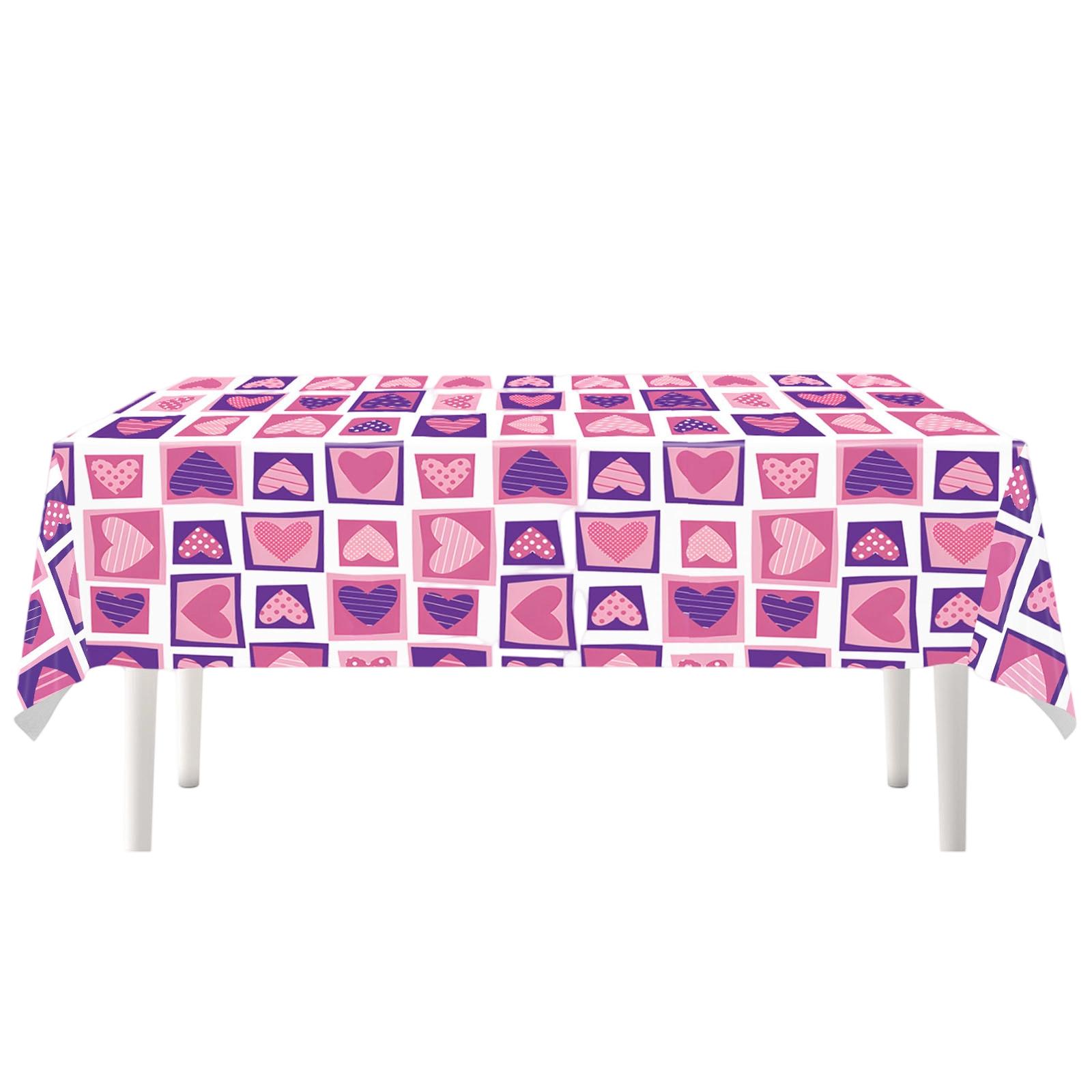 

Одноразовая скатерть для вечеринки в форме сердца на тему Дня святого Валентина. One Size