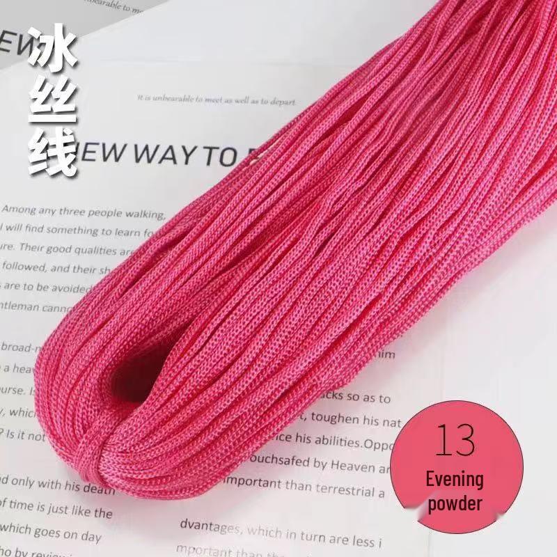 Lightweight Thick Ice Silk Yarn Hand-Knitted Hat & Large Bundle for Spring/Summer Crochet