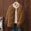2024 Autumn & Winter Women's Hong Kong Style Short Down Jacket - Diamond Pattern, Lightweight & Loose Fit