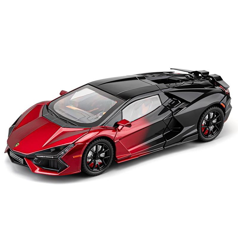 

1:24 Lamborghini Revuelto Super Sports Car Alloy Diecast Metel Model Car Sound & Light Pull Back Collection Hobby Birthday Gifts червоний