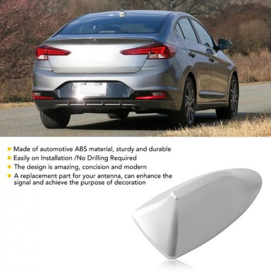 NEW Universal Auto Car Roof Radio Signal AM/FM Shark Fin Aerial Antenna Silver