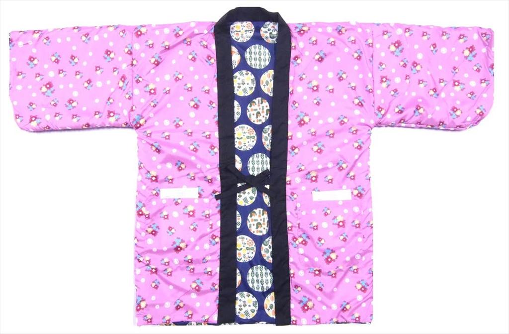 Hanten Padded One Size Fits Circular Dark Blue (Japanese Jacket), All, Ht-24, Pattern, Background.