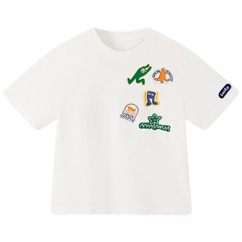 MQD Boys' Pure Cotton Cartoon Short-Sleeve T-Shirt
