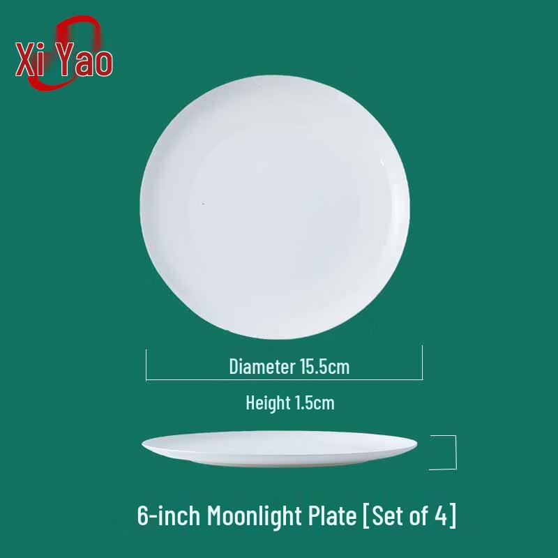 Xiyao Moonlight Bone Ceramic Dinner Plates