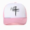 Unisexs Summer Fashion Casual Faith over Fear Letter Printed Baseball Cap Outdoor Breathable Mesh Trucker Hat Casquette