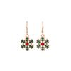 Hot Sale Fashion Personality Christmas Pendant Earrings Alloy Dripping Oil Christmas Snowflake Stud Earrings