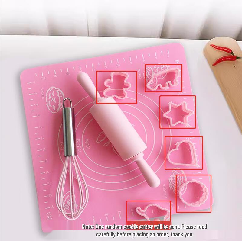 

Food-Grade Silicone Kids Rolling Pin & Cookie Mold Set