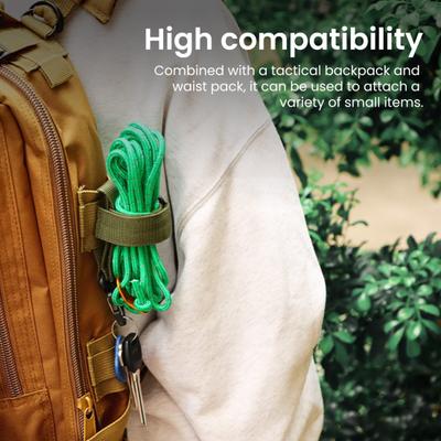 Outdoor Multi-function Glove Storage Buckle Adjustable Camping Hiking Backpack Multi-purpose Tools Rope Hanging Fastener Tape Webbing Carabiner