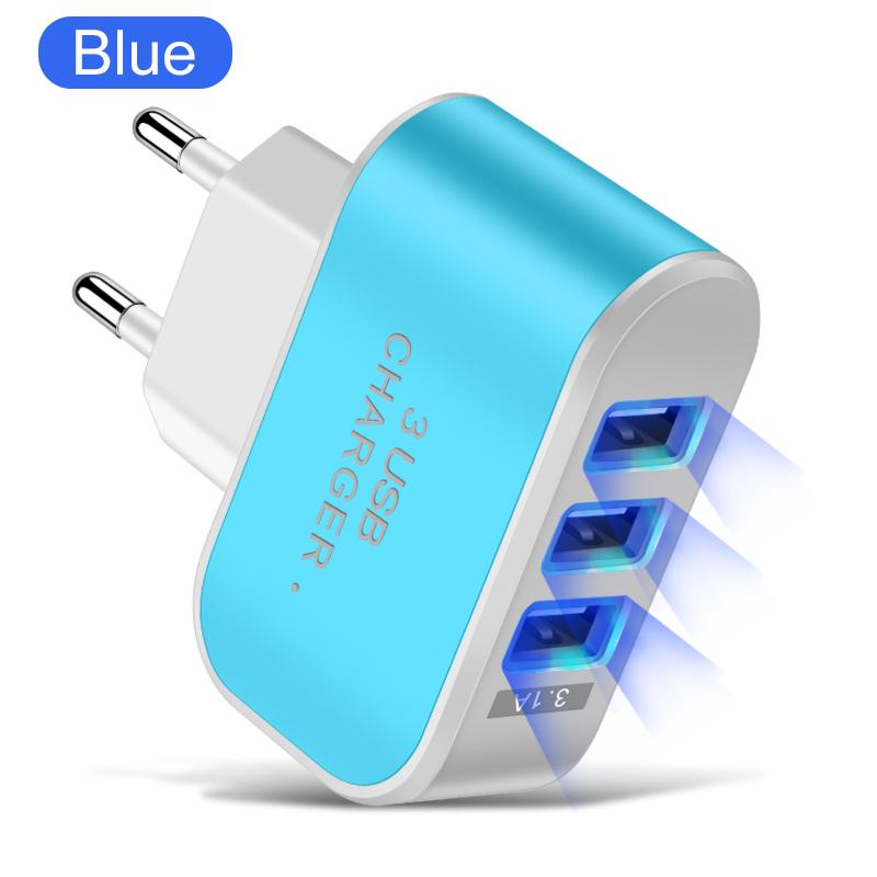 3 USB Ports Multifunctional Charging Head 5V 1A USB Charging Head Single USB Mobile Phone Charger