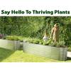 Galvanized Raised Garden Beds Outdoor 8×2×2 ft Planter for Gardening Vegetables Flowers Silver Large Metal Garden Box Patented