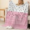 Soft Plush Flannel Fleece Blanket Machine Washable Polka Dot Throw, Cozy Warm for Home Office, Perfect Valentine's Day Gift