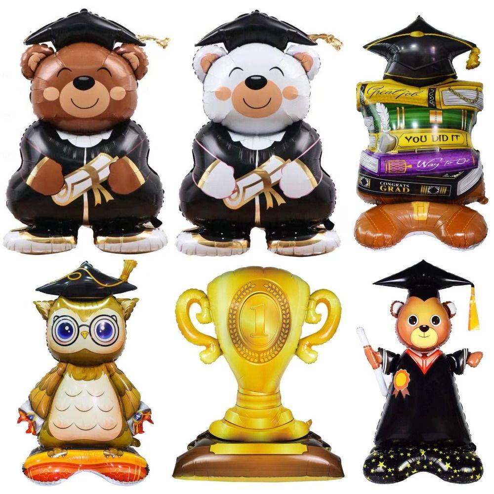

Inflatable 4D Bear Balloons Aluminum Film Graduation Party Decorations Children