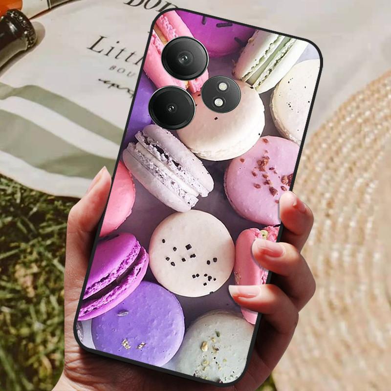 Phone Cover For Realme GT 6 Case Silicone Black Bumper Soft TPU Coque for Realme GT 6T Case Protector Funda Realme GT6 GT6T Bag