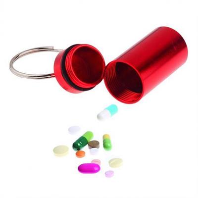 Portapillole portapillole piccolo, contenitore per pronto soccorso, con portachiavi