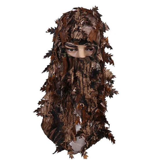 Headgear Camo Lifelike Pongee Fabric Unisex Outdoor Hunting Supply for Forest