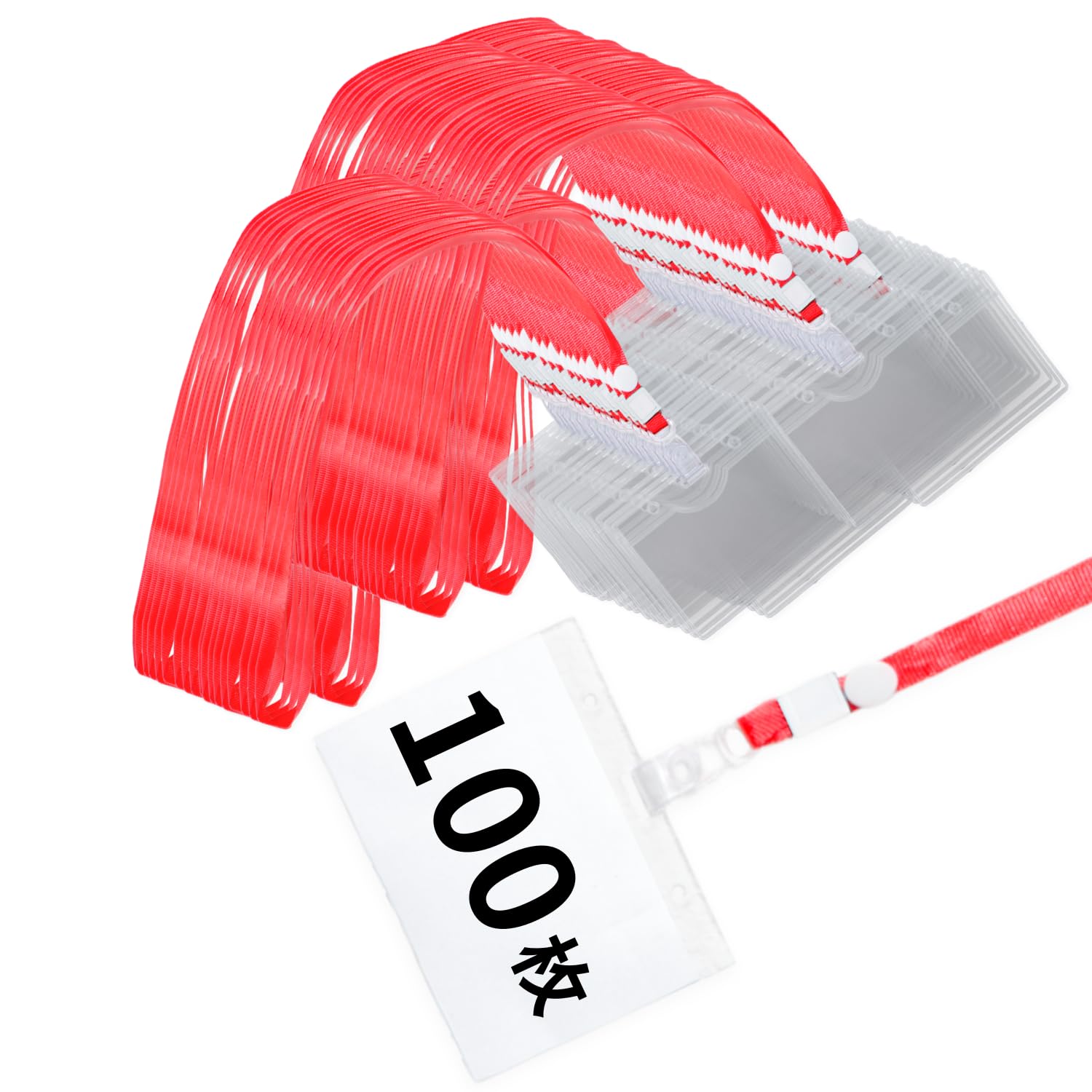 

Name holder neck hanging name tag case name tag holder 100 [bokobon] (red - pieces)