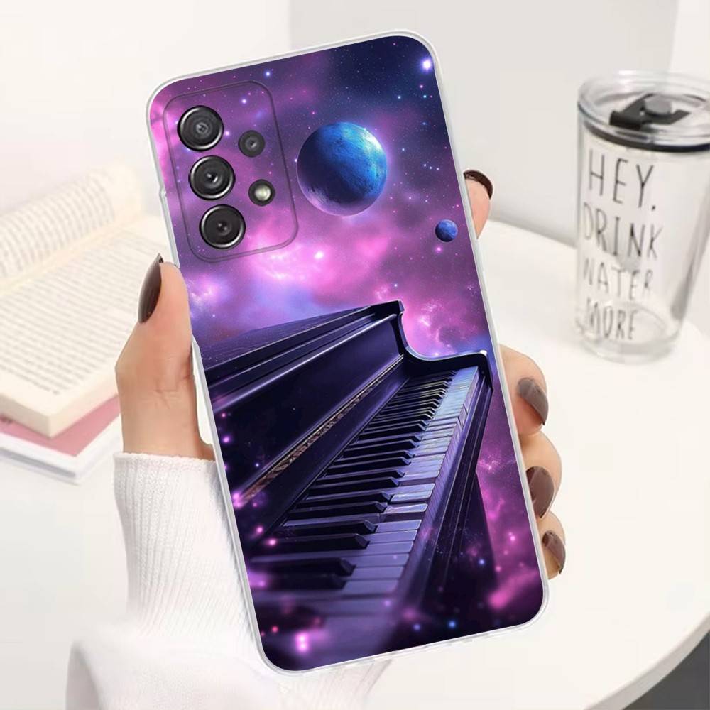 Piano Music Art For Samsung A51,30,71,S9,Ultra,Lite,S23,22,21,PIus,10,20,FE,Transparent, Silicone Case